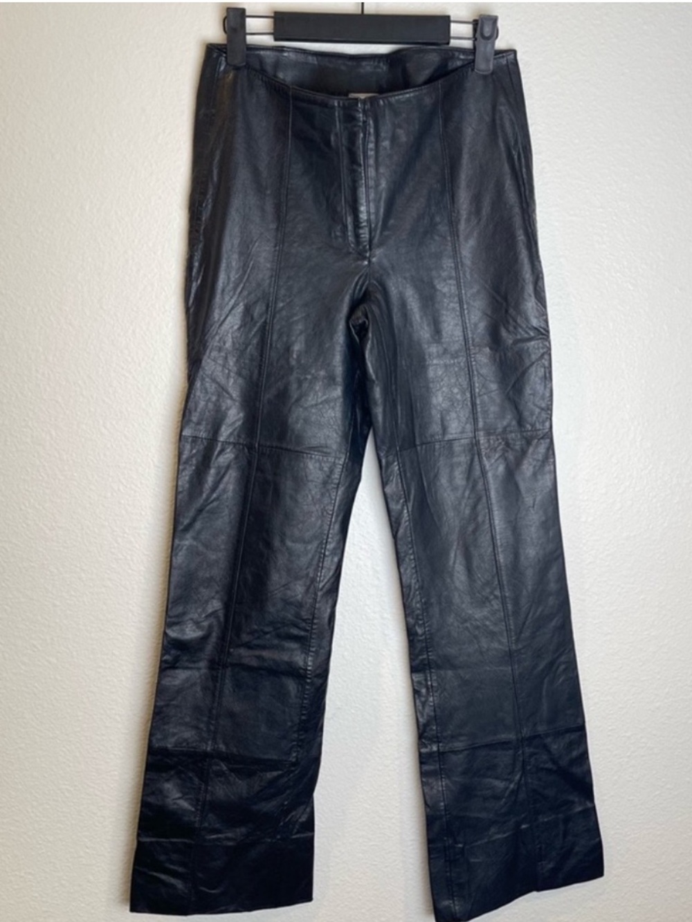 Vintage Y2K Wilson’s Leather Maxima Black Leather Pants Size 4 Moto Bikercore